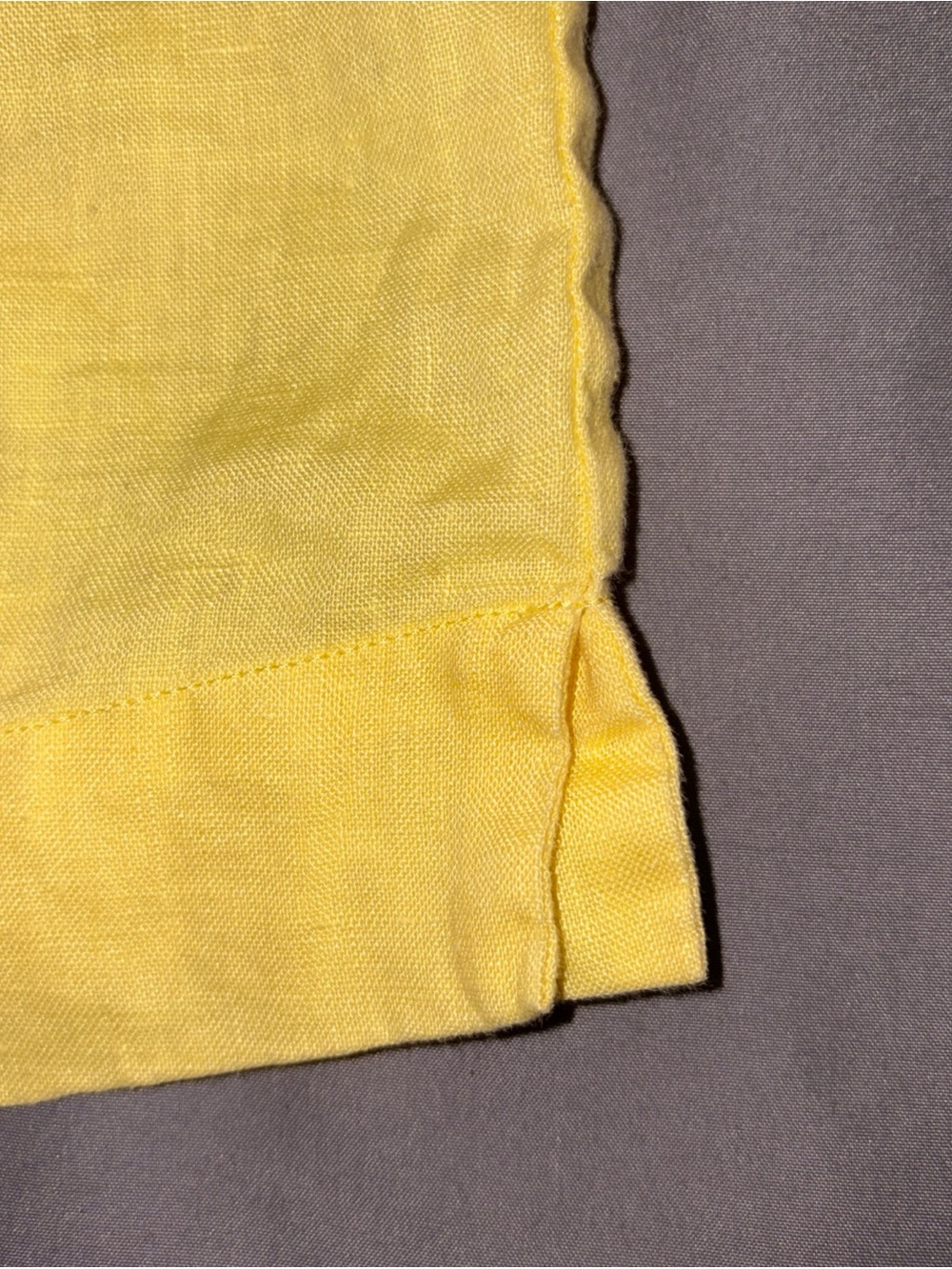 Talbots Linen Yellow Bow Tank Top Sz 10 Sleeveless Blouse Summer Lightweight - Picture 8 of 8